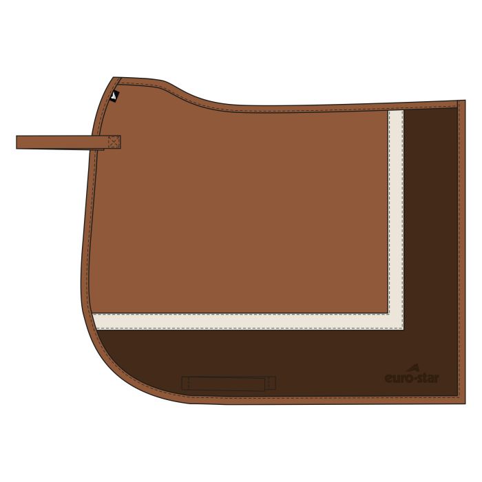 Saddlepad ESSimiLeath Striped GP - 8037 - Brandy