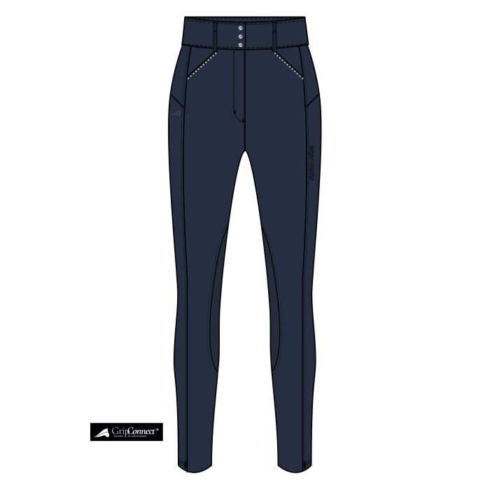 Riding breeches ESAurelia Grip Connect Knee - 5190 - Night