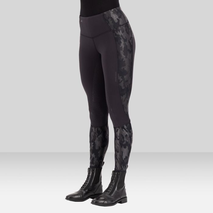 Riding tights ESBreez Fullgrip - 9041 - Black-Camouflage