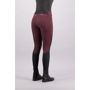 Reithose ES-Airflow FullGrip -  Dark berry