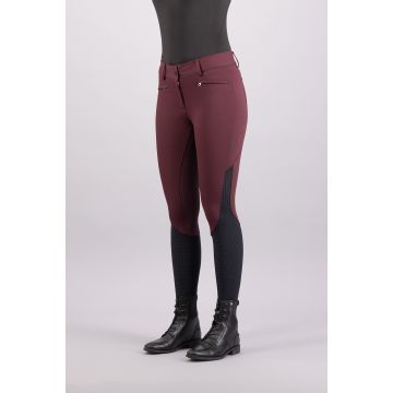 Reithose ES-Airflow FullGrip -  Dark berry