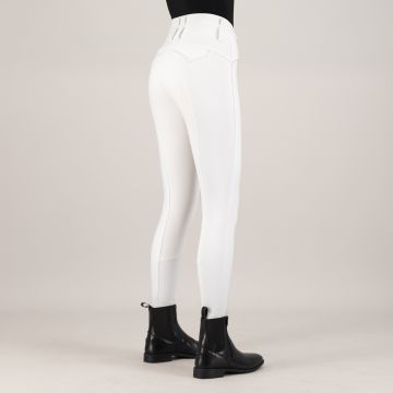 Reithose ES-Aurelia Competition GripConnect Full -  White-Rosegold