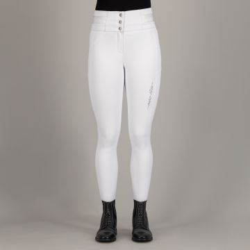 Reithose ES-Athletic Luxe FullGrip -  White 