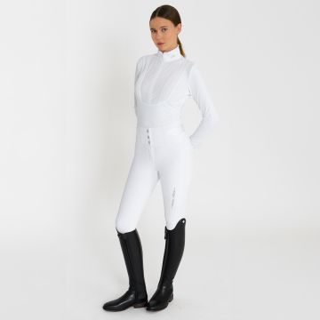 Reithose ES-Athletic Luxe FullGrip -  White 