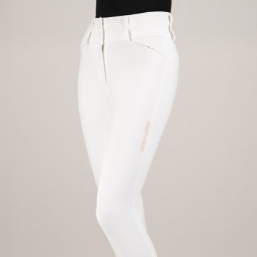 Reithose ES-Aurelia Competition GripConnect Full -  White-Rosegold