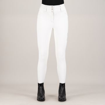 Reithose ES-Aurelia Competition GripConnect Full -  White 