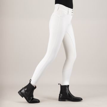 Reithose ES-Aurelia Competition GripConnect Full -  White 