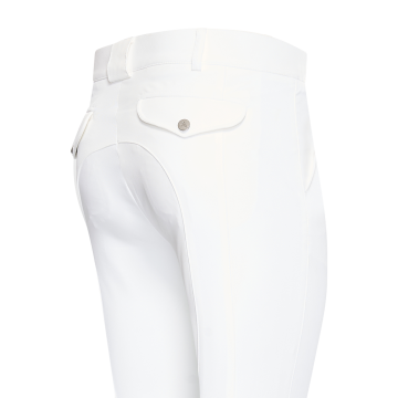 Reithose ES-Gabriel Competition GripConnect Knee -  White 