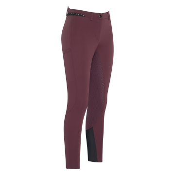 Reithose ES-Equitation Queen Diamond FullGrip -  Dark berry