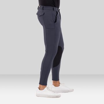 Reithose ES-Gabriel Thermaline GripConnect Knee -  Magnet Grey