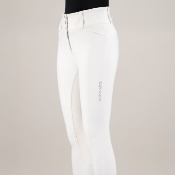 Reithose ES-Aurelia Competition GripConnect Full -  White 