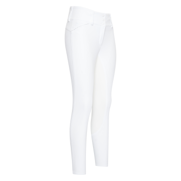 Reithose ES-Aurelia Competition GripConnect Full -  White 