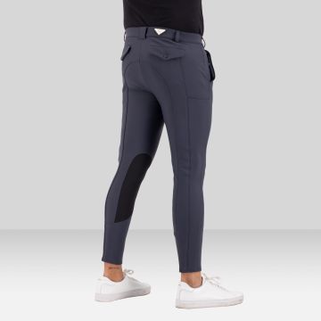 Reithose ES-Gabriel Thermaline GripConnect Knee -  Magnet Grey