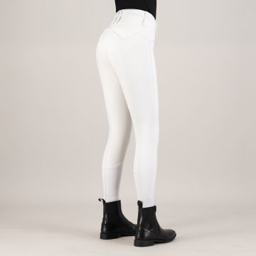 Reithose ES-Aurelia Competition GripConnect Full -  White 